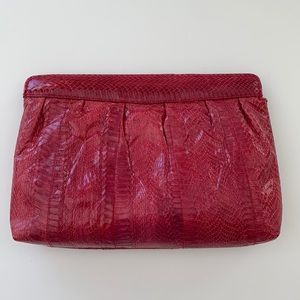 Vintage J. Renee Snakeskin leather clutch